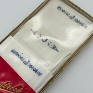 Vintage Cranbrook Men’s Handkerchiefs Set J Monogram Embroidered 1950s–60s NOS